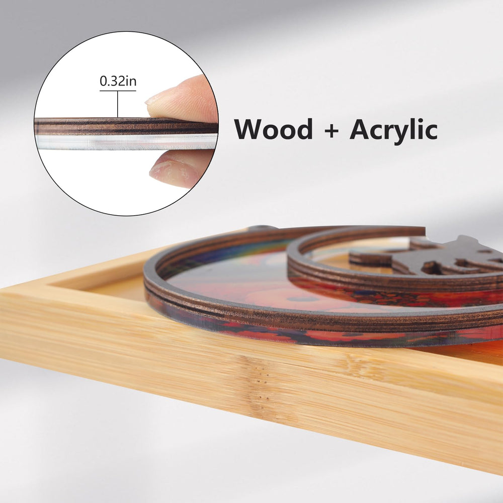 CCiaga acrylic-wood memorial keepsake is sturdy and elegant
