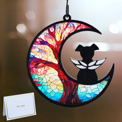 CCiaga DIY dog angel memorial suncatcher catching sunlight for a warm display