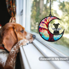 CCiaga dog angel on moon design shown as a peaceful memorial piece