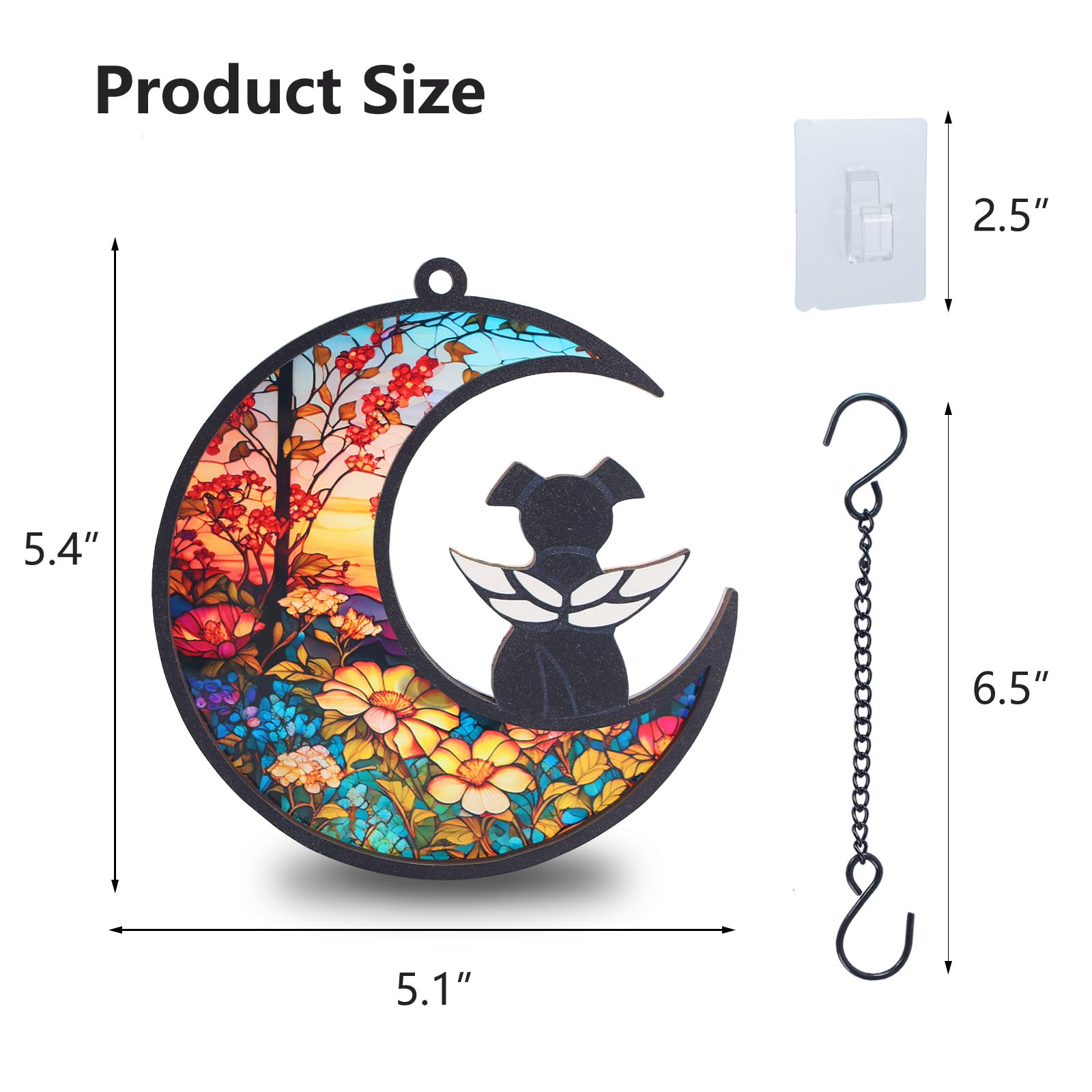 CCiaga dog memorial suncatcher detailed-pattern shows delicate artwork