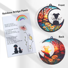 CCiaga dog memorial suncatcher dog angel on moon offers comforting symbolism