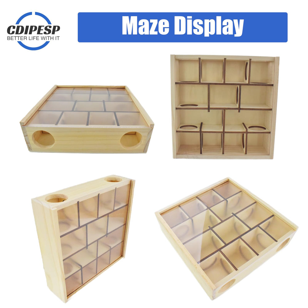 Cdipesp gerbil dwarf hamster maze crafted from natural wood for safe entertainment