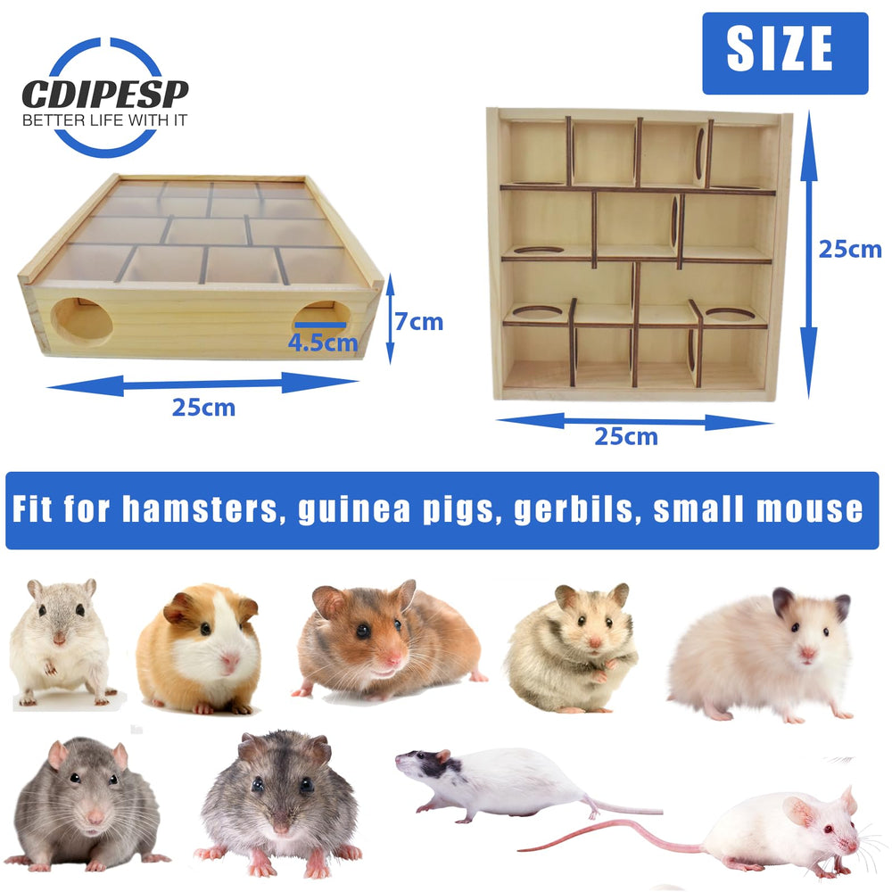 Cdipesp multi-chamber hamster hideout encourages natural foraging in a compact space