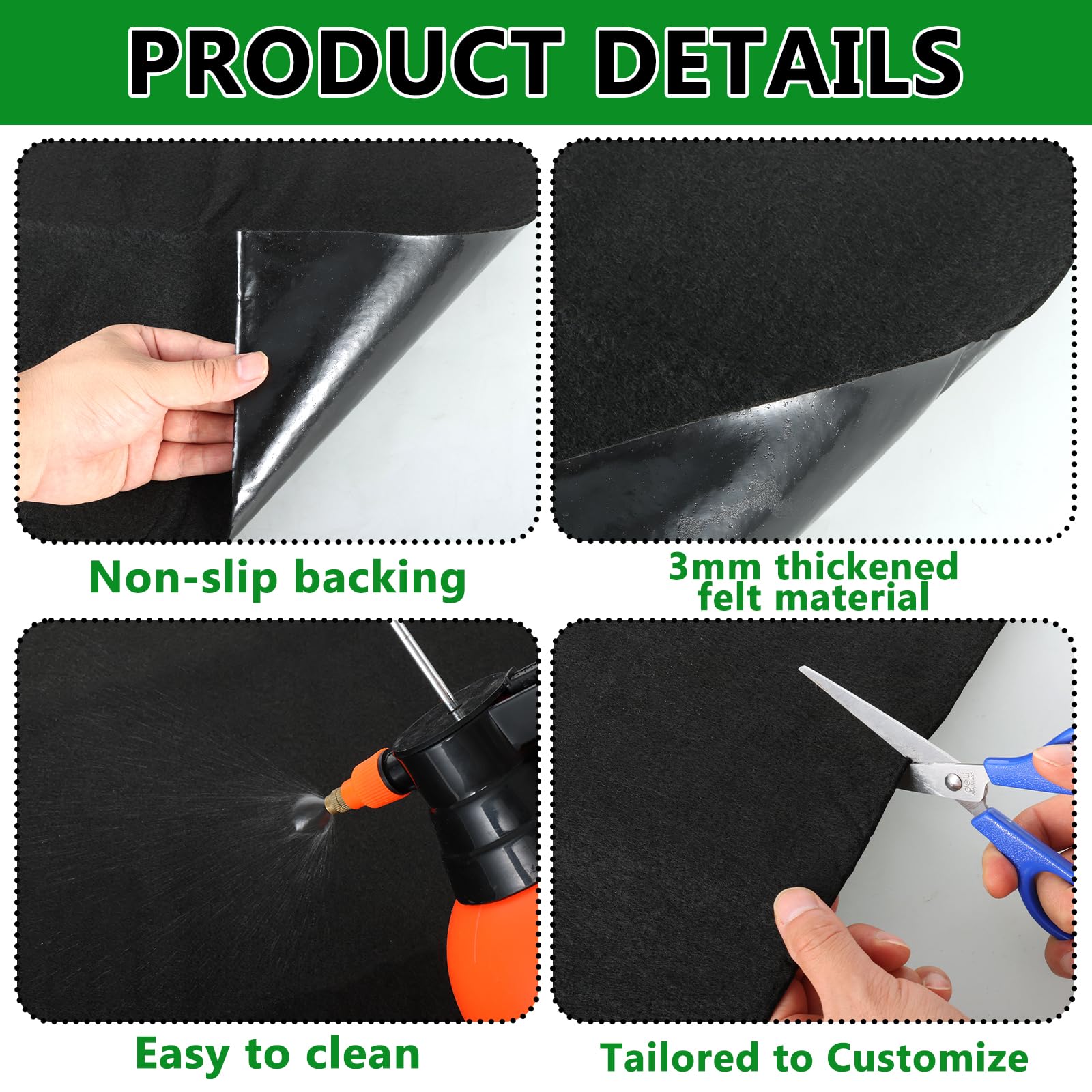 CebraBounze anti-slip backing keeps the mat secure on smooth floors.