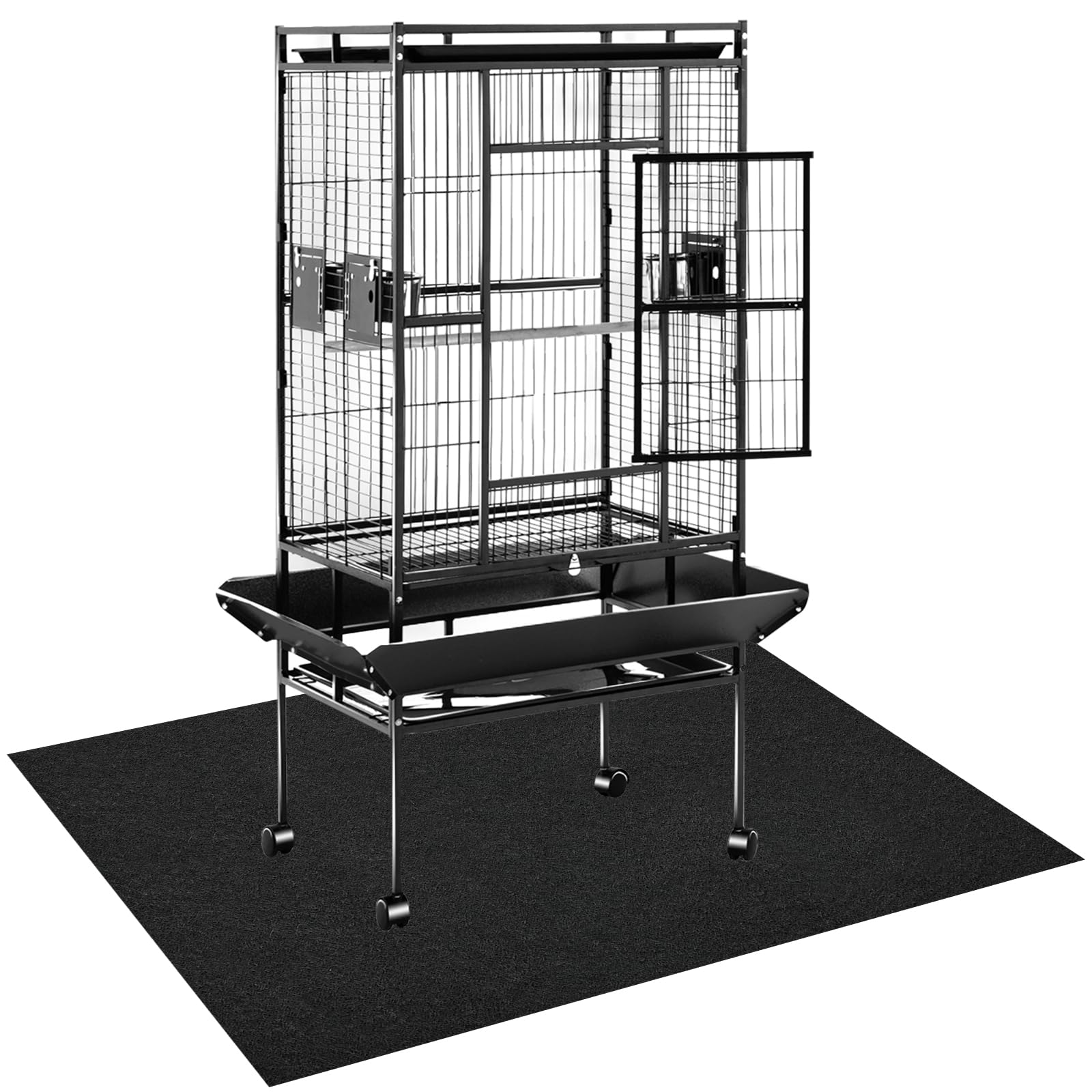 CebraBounze bird cage mat 35x47 protects floors from spills and messes.