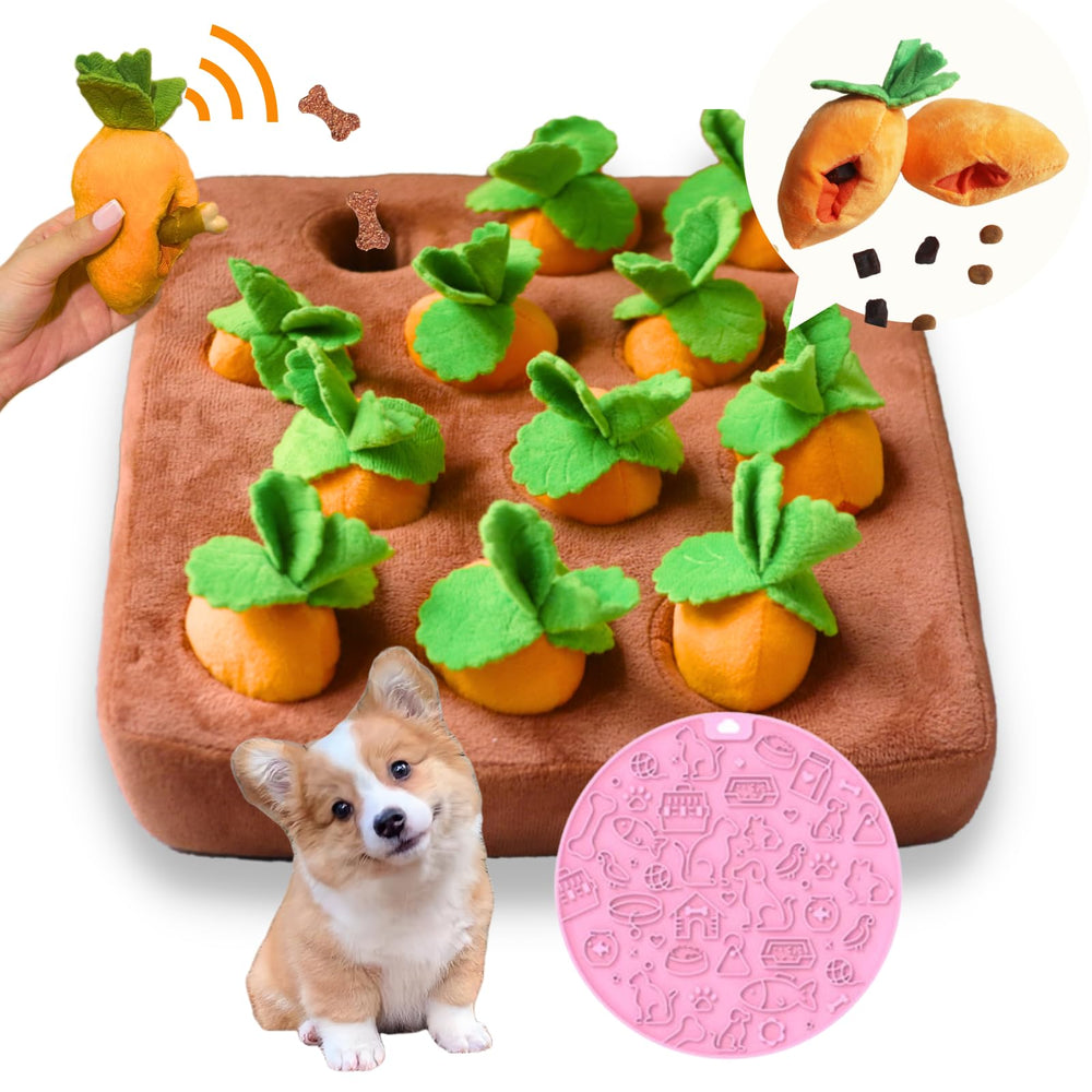 CECE PAW carrot farm puzzle toy for interactive dog enrichment and scent work