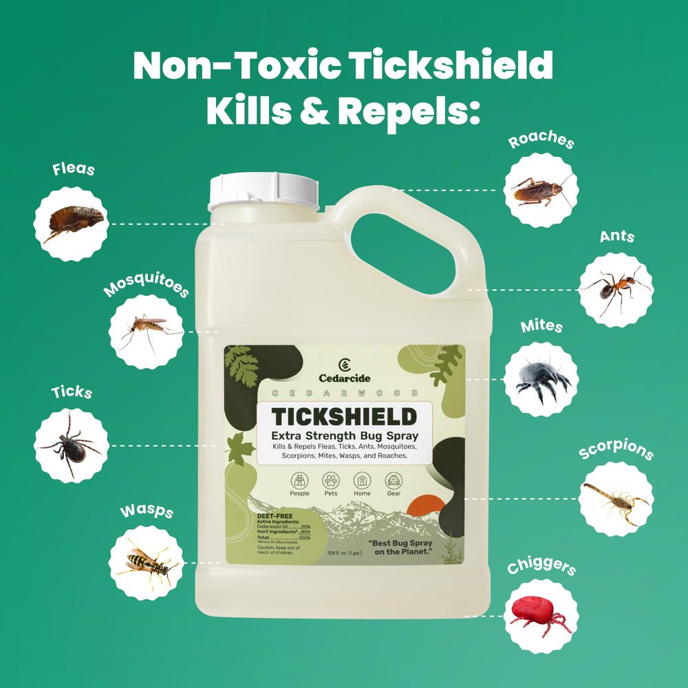 Cedarcide Tickshield people application on skin during outdoor activities