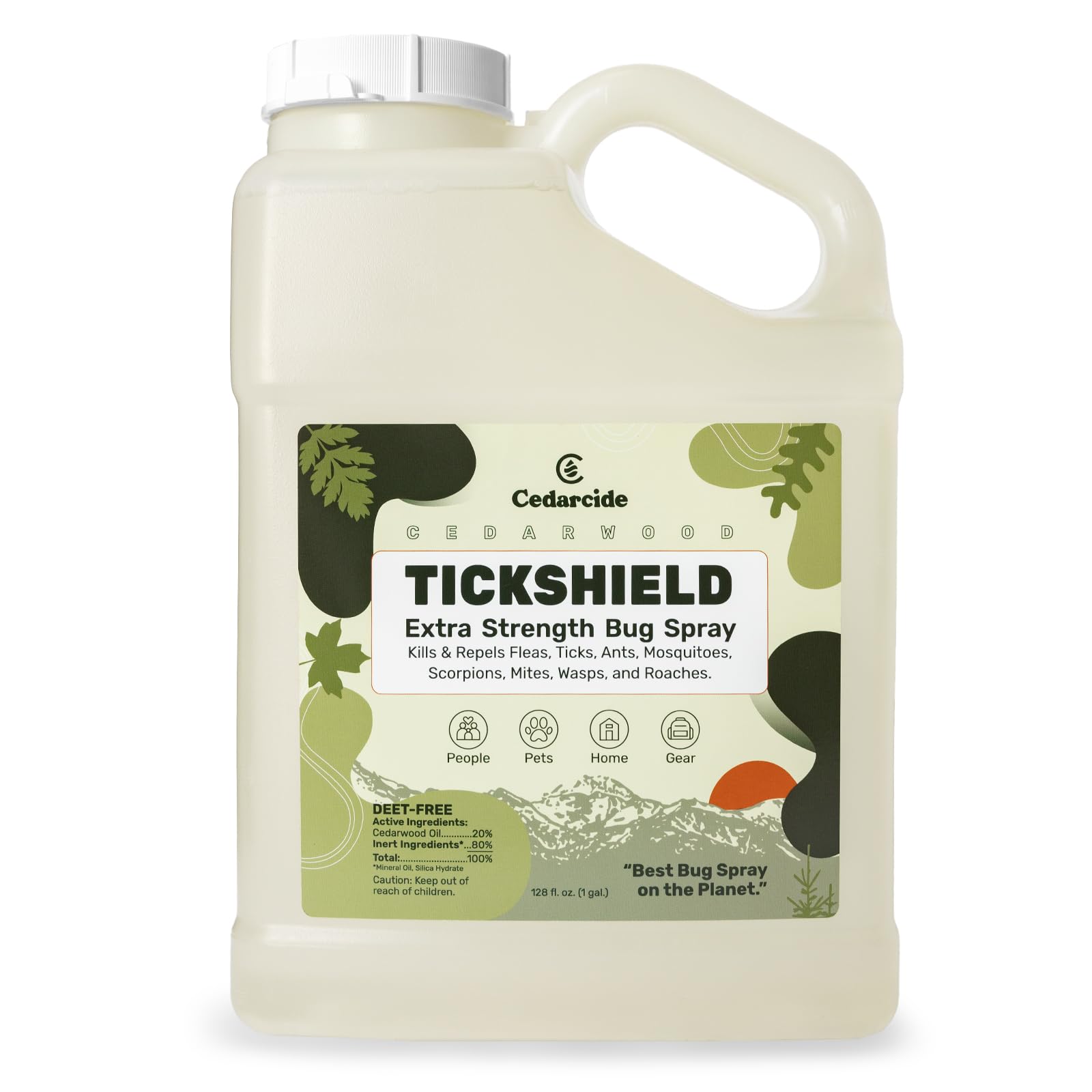 Cedarcide Tickshield spray bottle for all day outdoor protection