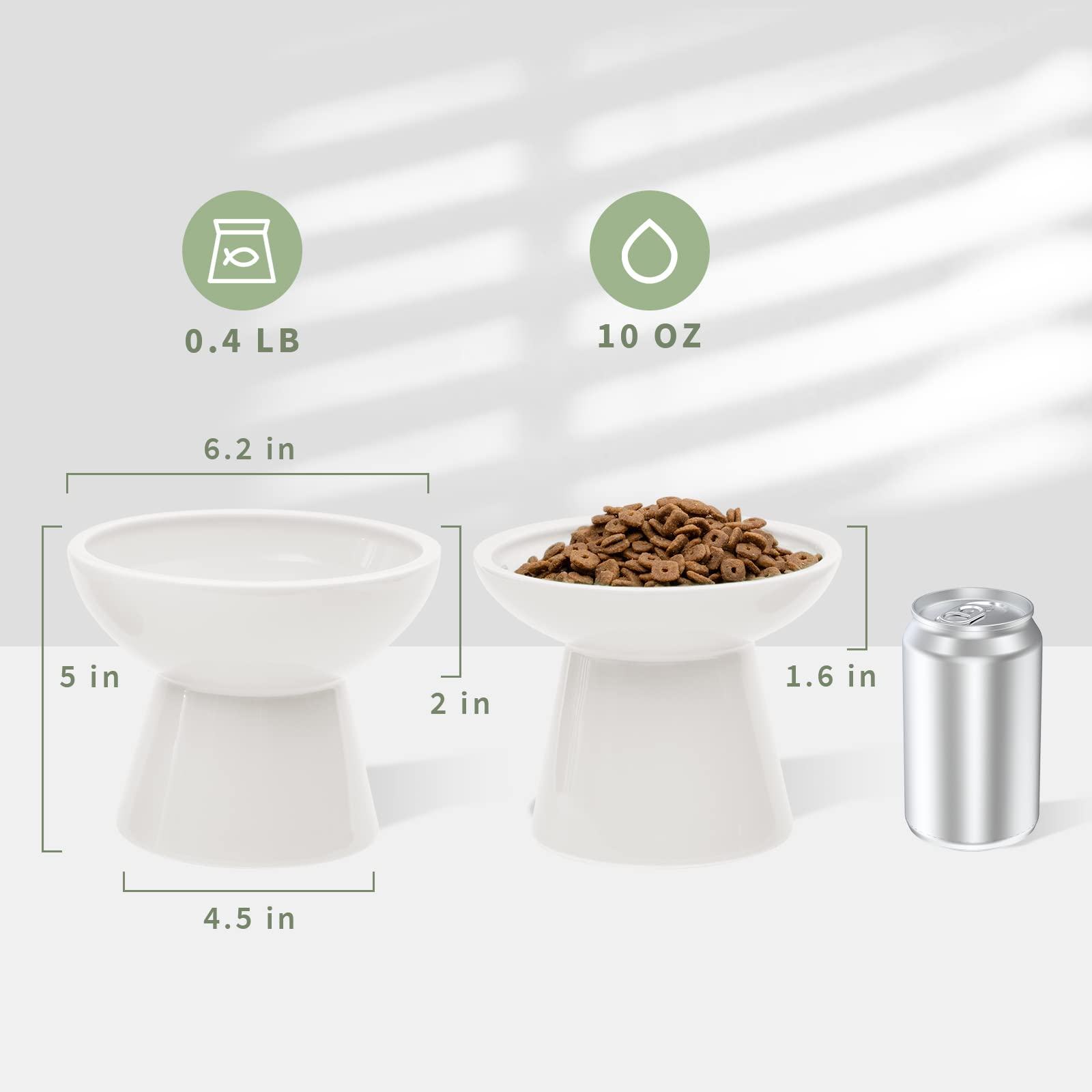 CEEFU ceramic bowls resist tipping for a tidy feeding area.