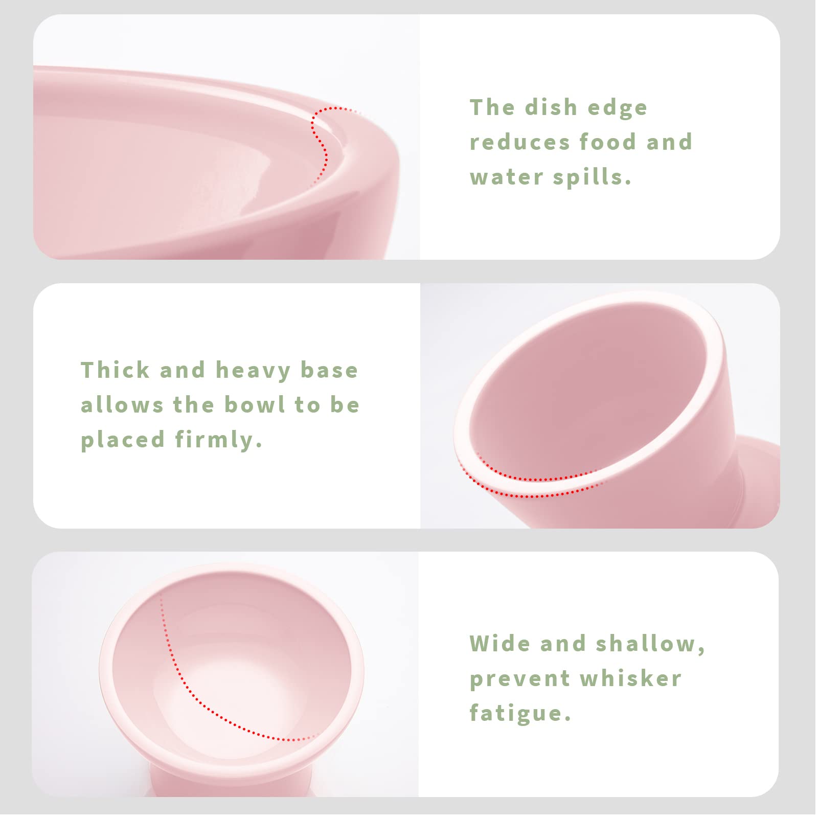 Raised five-inch design by CEEFU promotes comfortable dining for cats