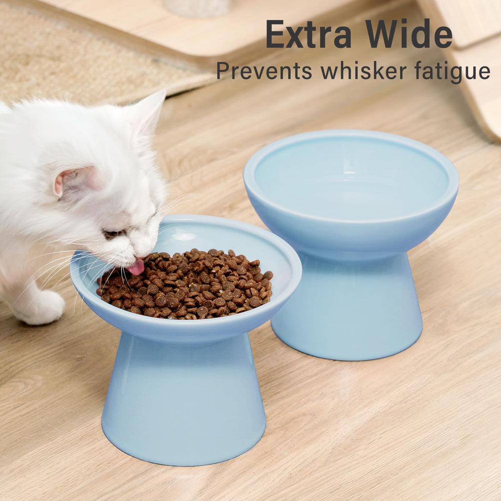 CEEFU blue ceramic bowls with raised height complement modern home décor.