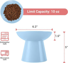 CEEFU cat bowl height five inches enables comfortable feeding for older cats
