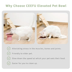 Ceramic water bowl in pink from CEEFU supports steady drinking and simple maintenance