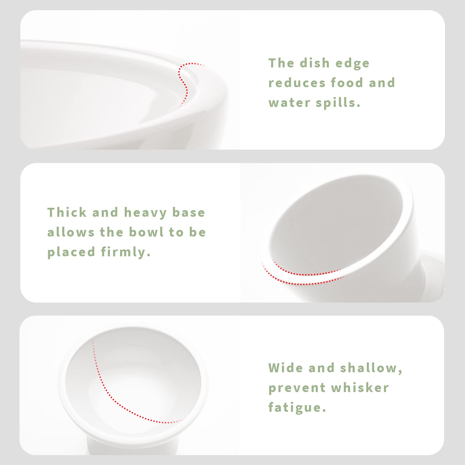 CEEFU dishwasher-safe ceramic cat bowl for quick cleanup after meals.