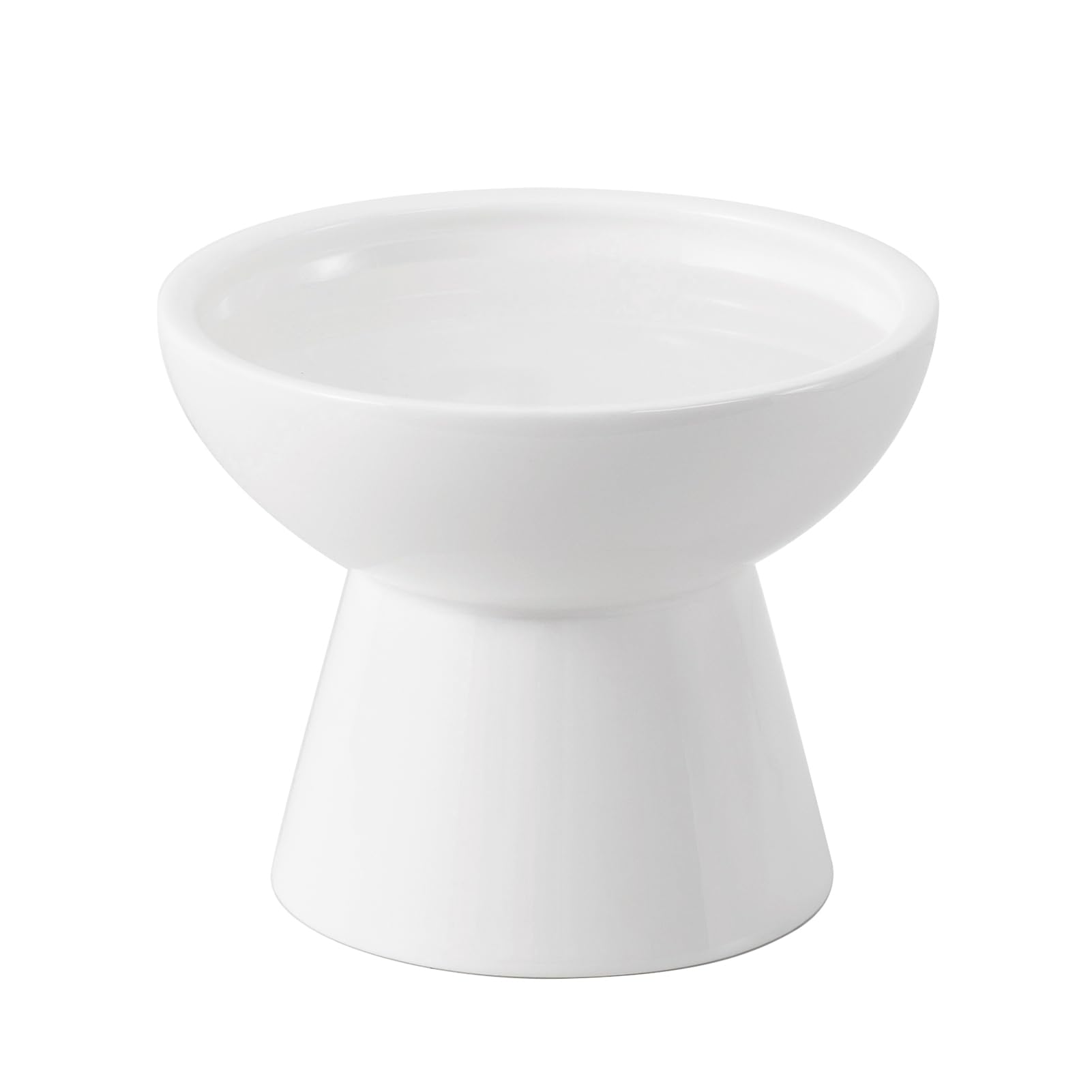 CEEFU elevated ceramic cat water bowl supports comfortable drinking height