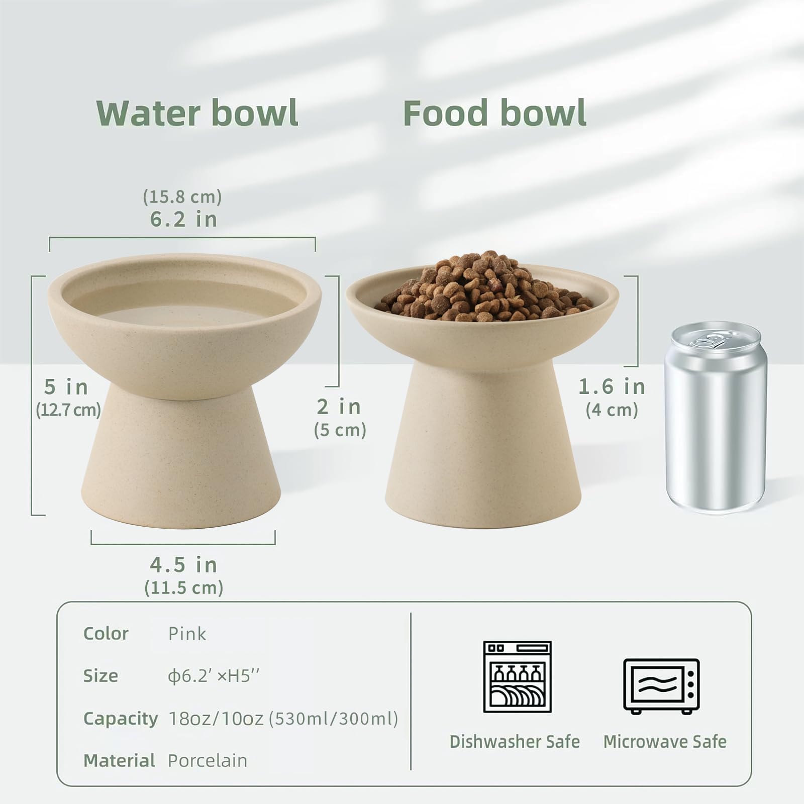 CEEFU food bowl shallow and wide supports whisker-friendly dining and easy kibble access