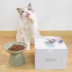CEEFU whisker-friendly design bowl to reduce whisker fatigue during meals