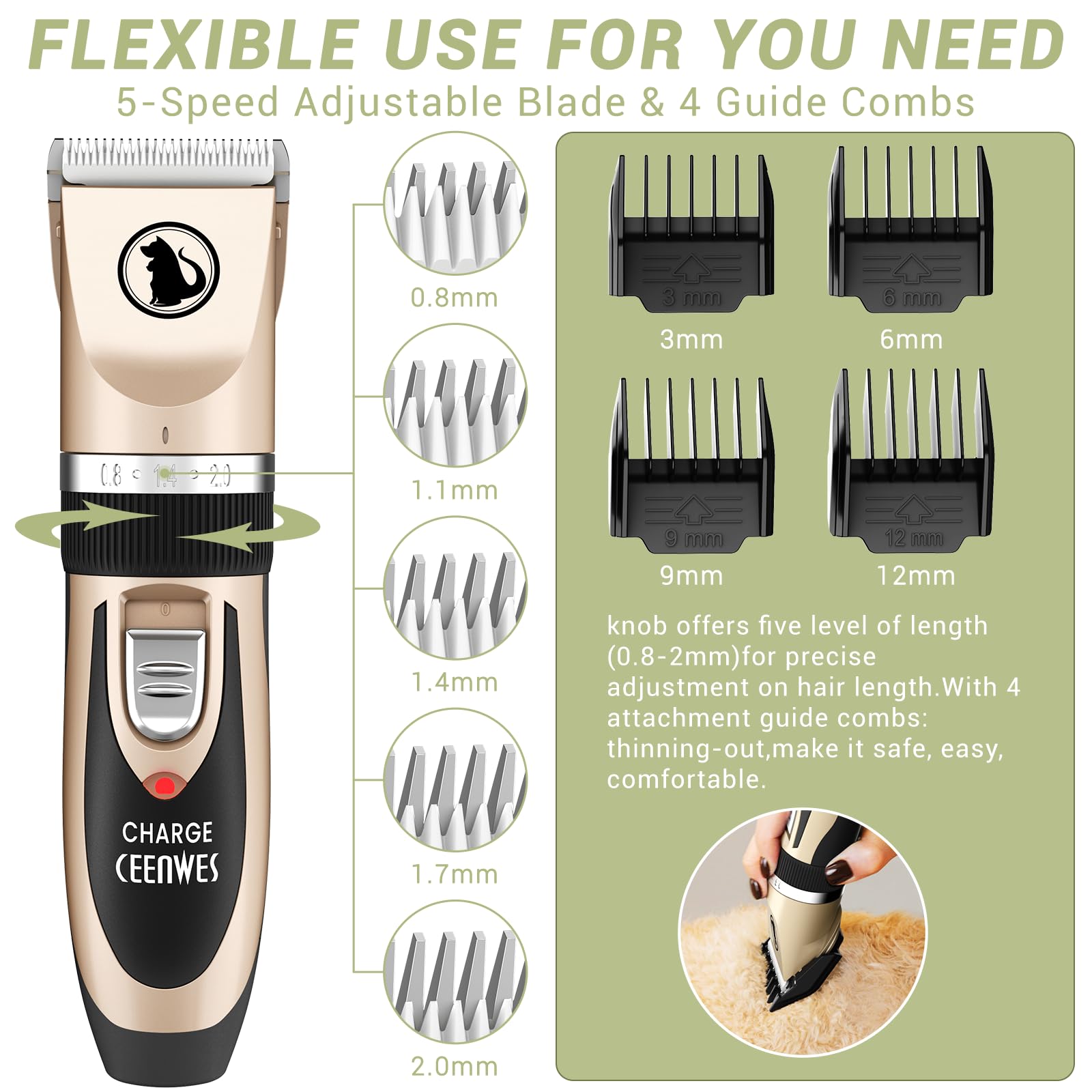 Ceenwes titanium ceramic blade for smooth, precise cuts