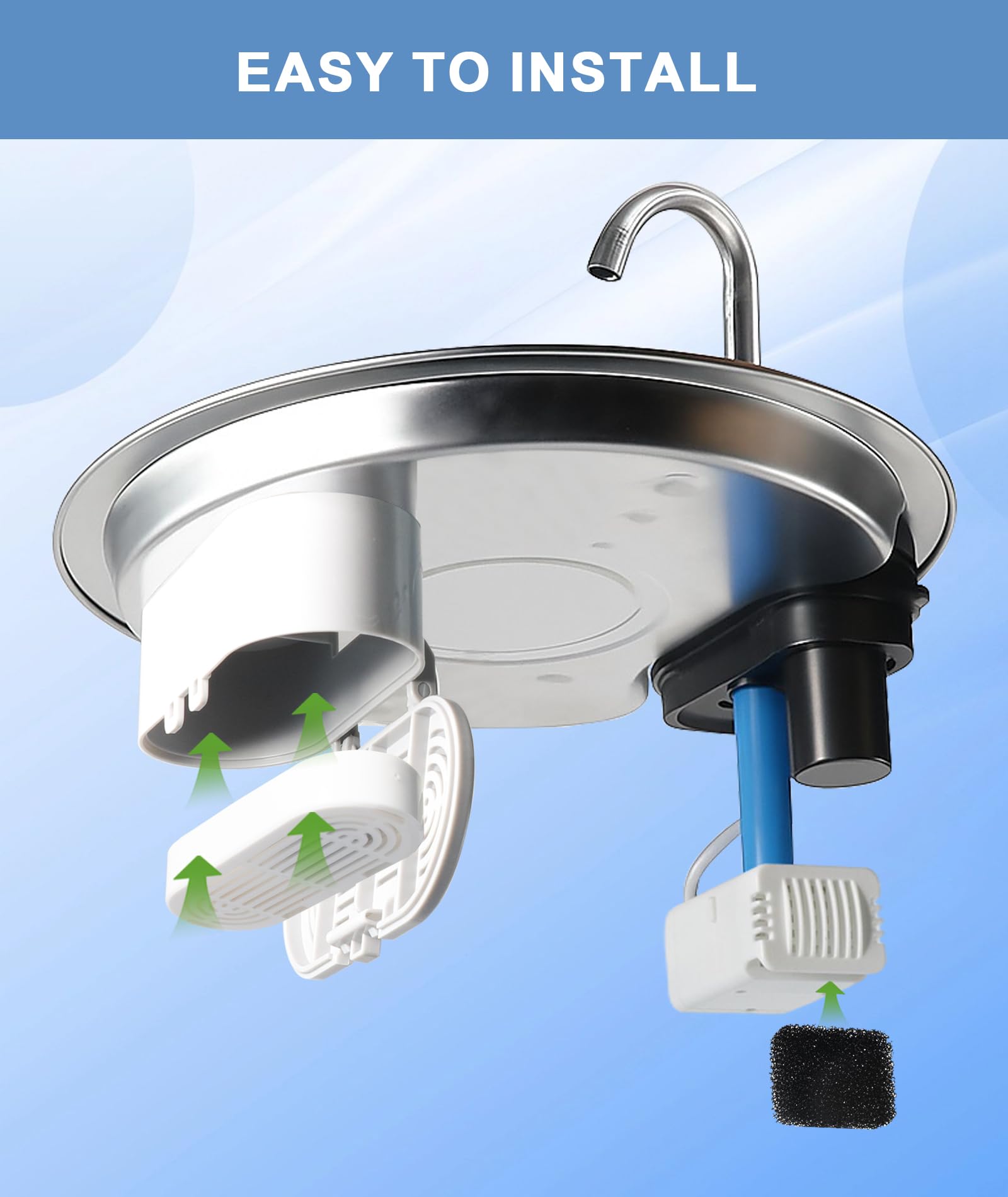 CEESC compact fountain footprint fits small spaces and desks.