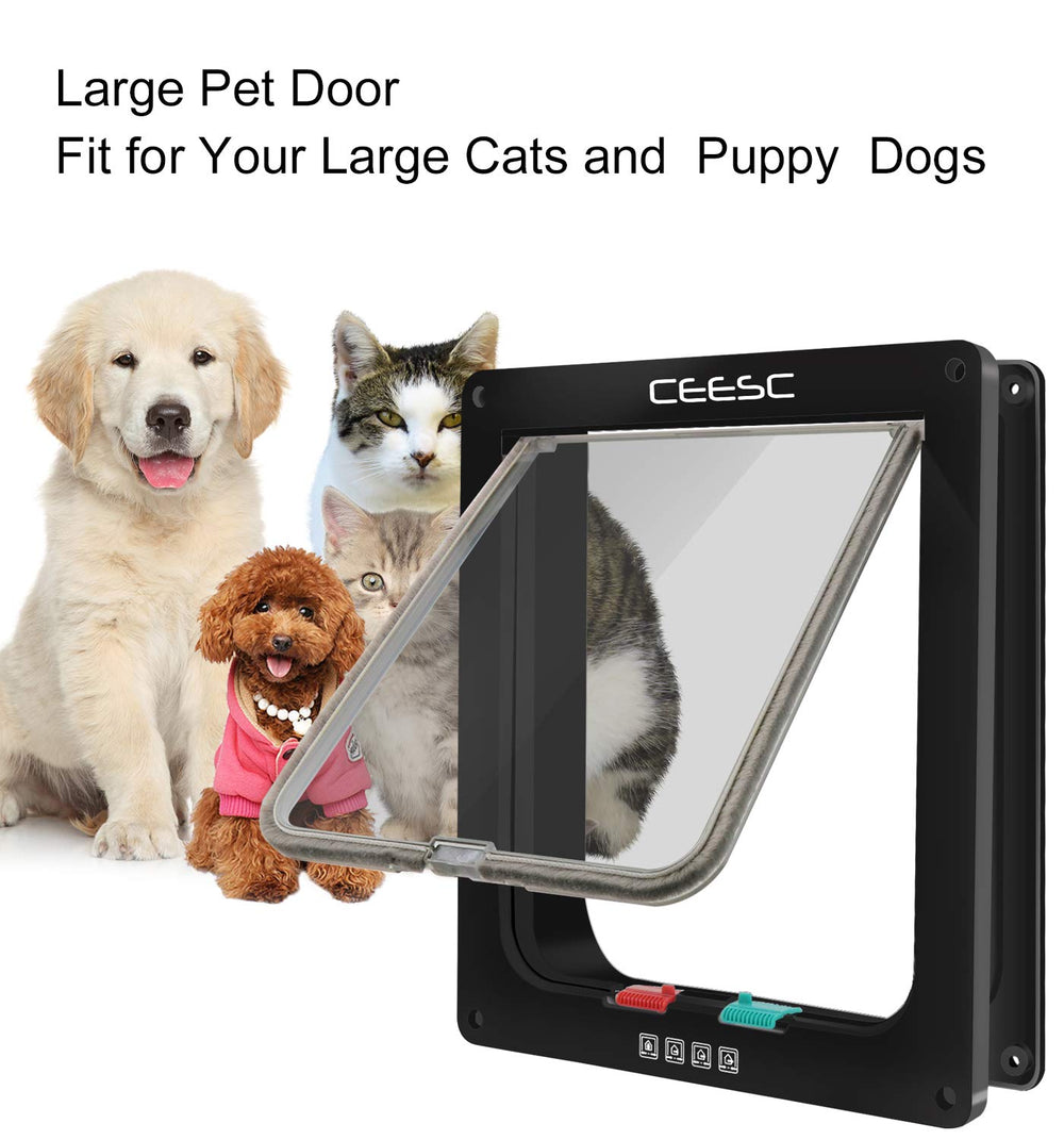 CEESC extra large cat door installation guide visual guide for doors and walls
