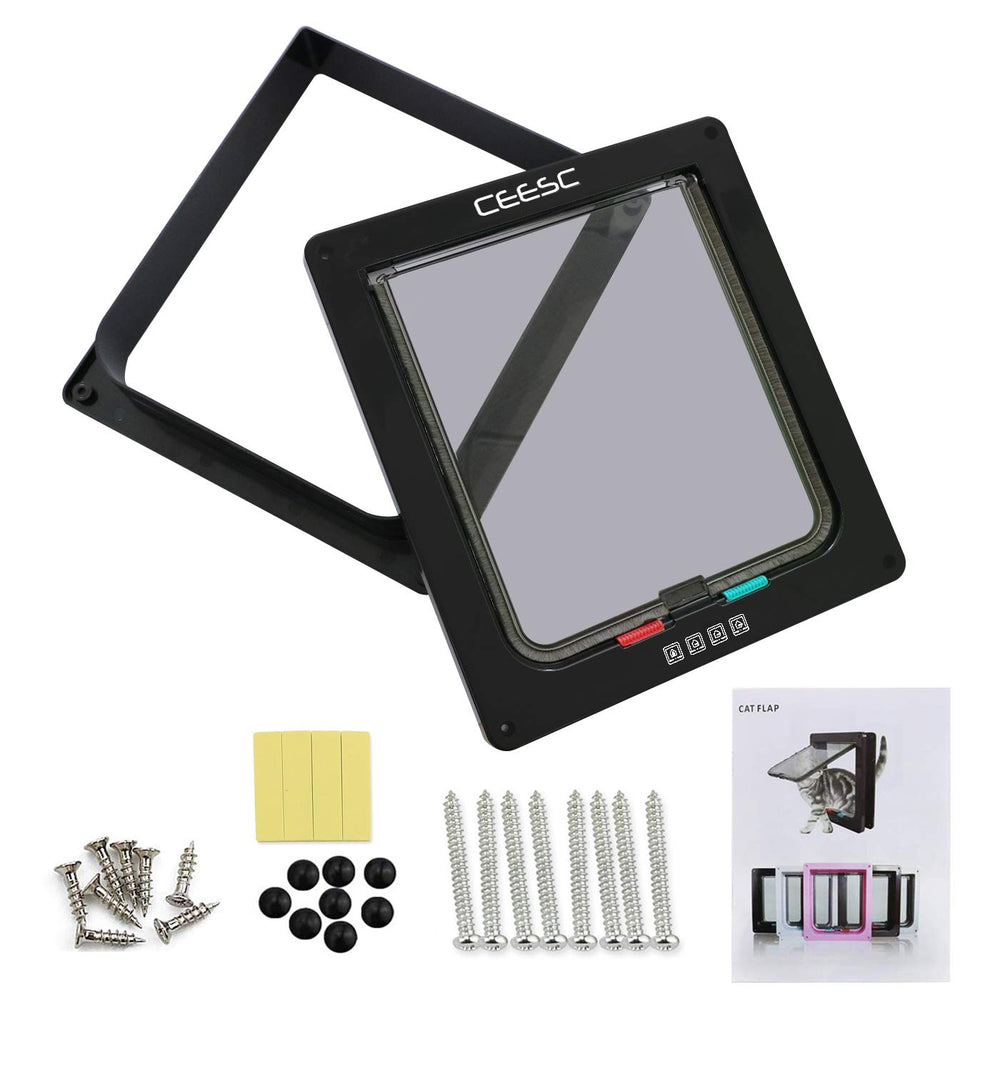 CEESC extra large cat door in open mode enabling easy pet access