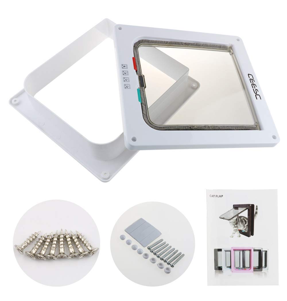 CEESC Extra Large Cat Door outer size emphasizes fit for doors and walls