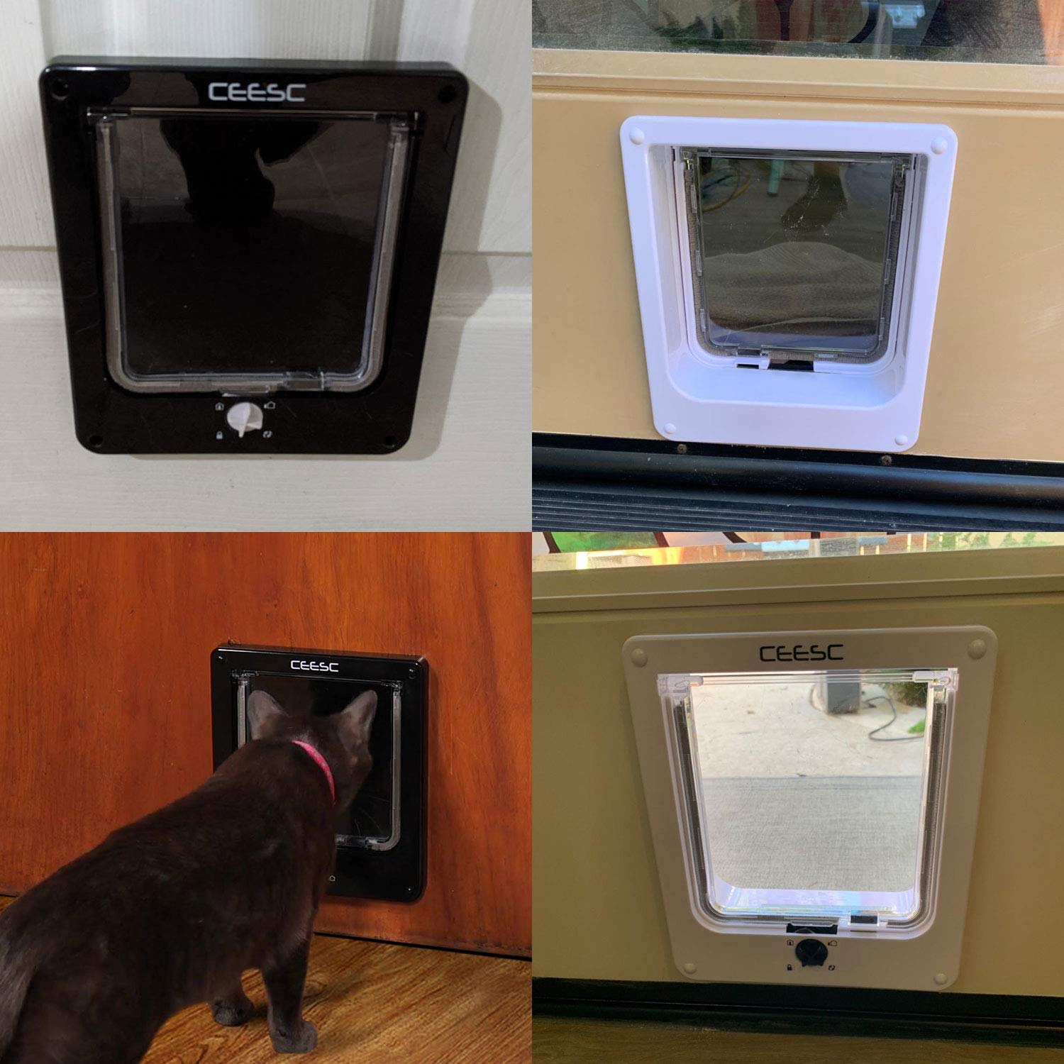 CEESC large cat door installation areas interior exterior walls and cabinets for versatile fit.