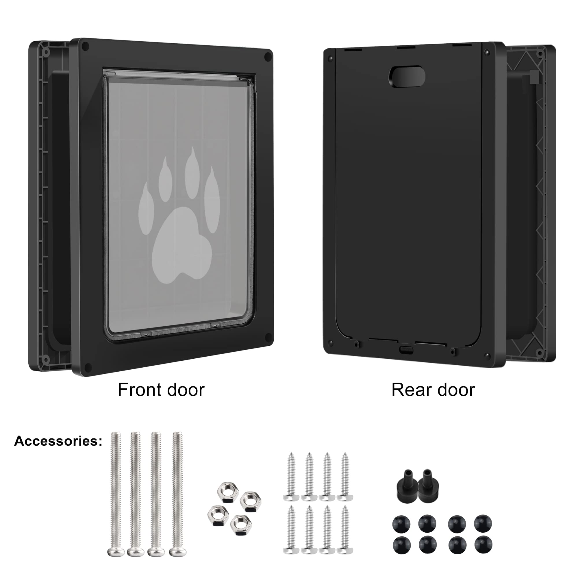 CEESC large dog door exterior view highlighting weatherproof design.