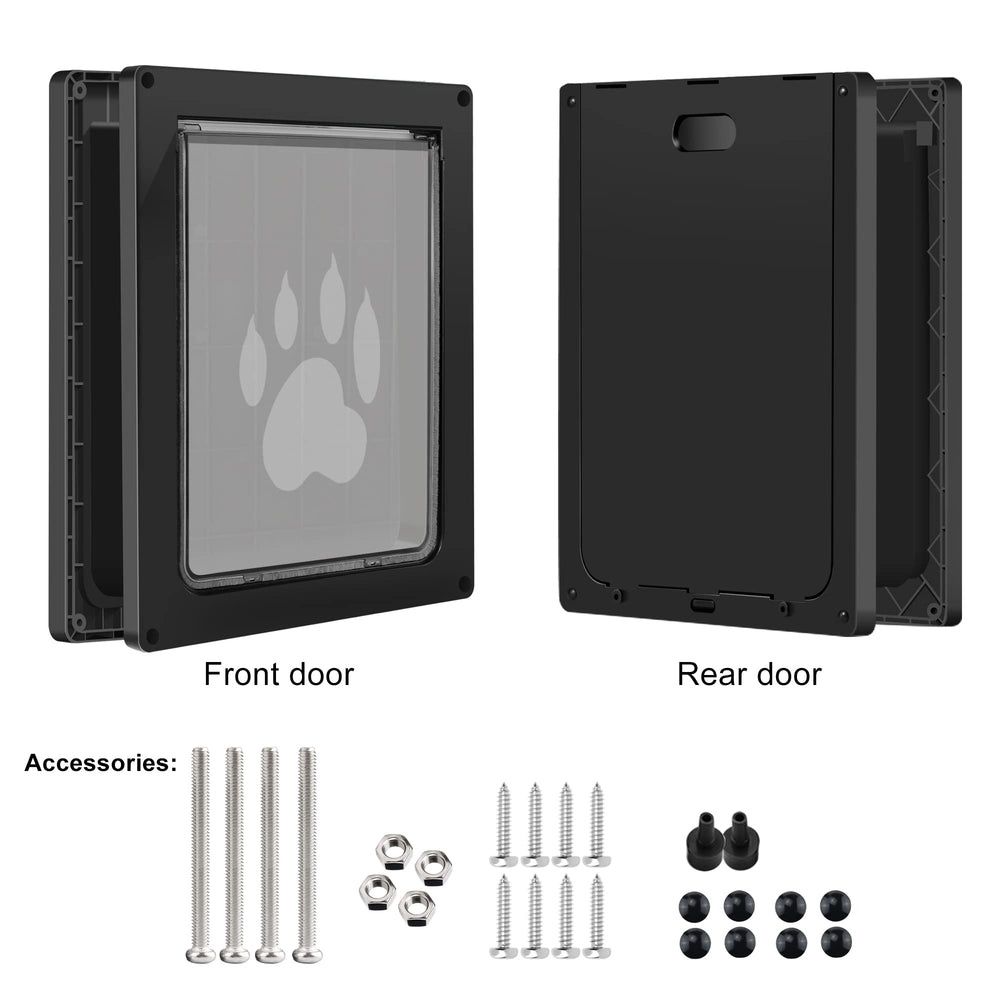 CEESC large dog door exterior view highlighting weatherproof design.