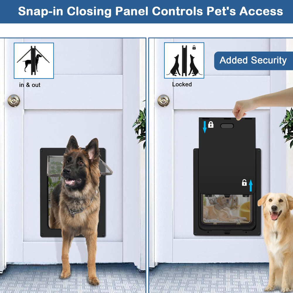 CEESC large dog door flap with windproof and rainproof seal for all-weather use.