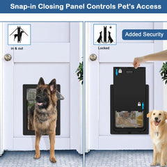 CEESC large dog door flap with windproof and rainproof seal for all-weather use.