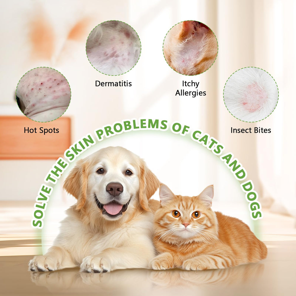 No residue and quick absorption on sensitive pet skin