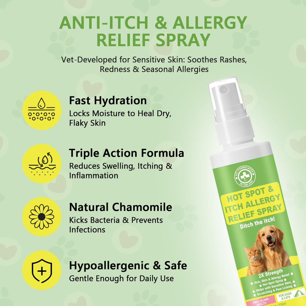 CeliAeh spray applied on dog paw for targeted itch relief