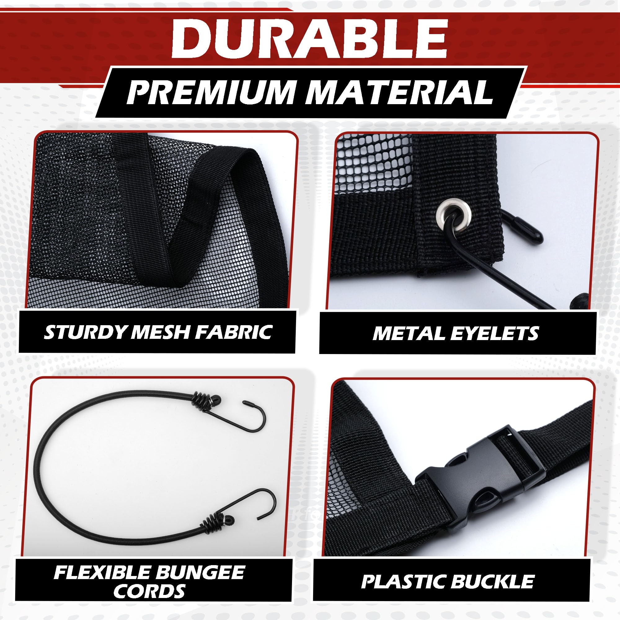 CEMZENFIX universal-fit hooks-bungee shows tool-free installation and versatile vehicle anchoring.