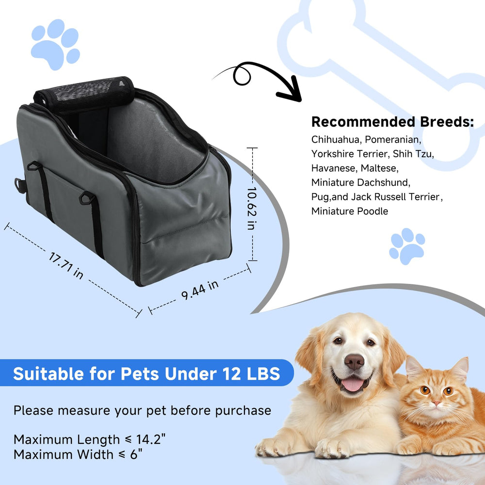 Center Console Dog Seat easy-clean tech fabric for simple maintenance