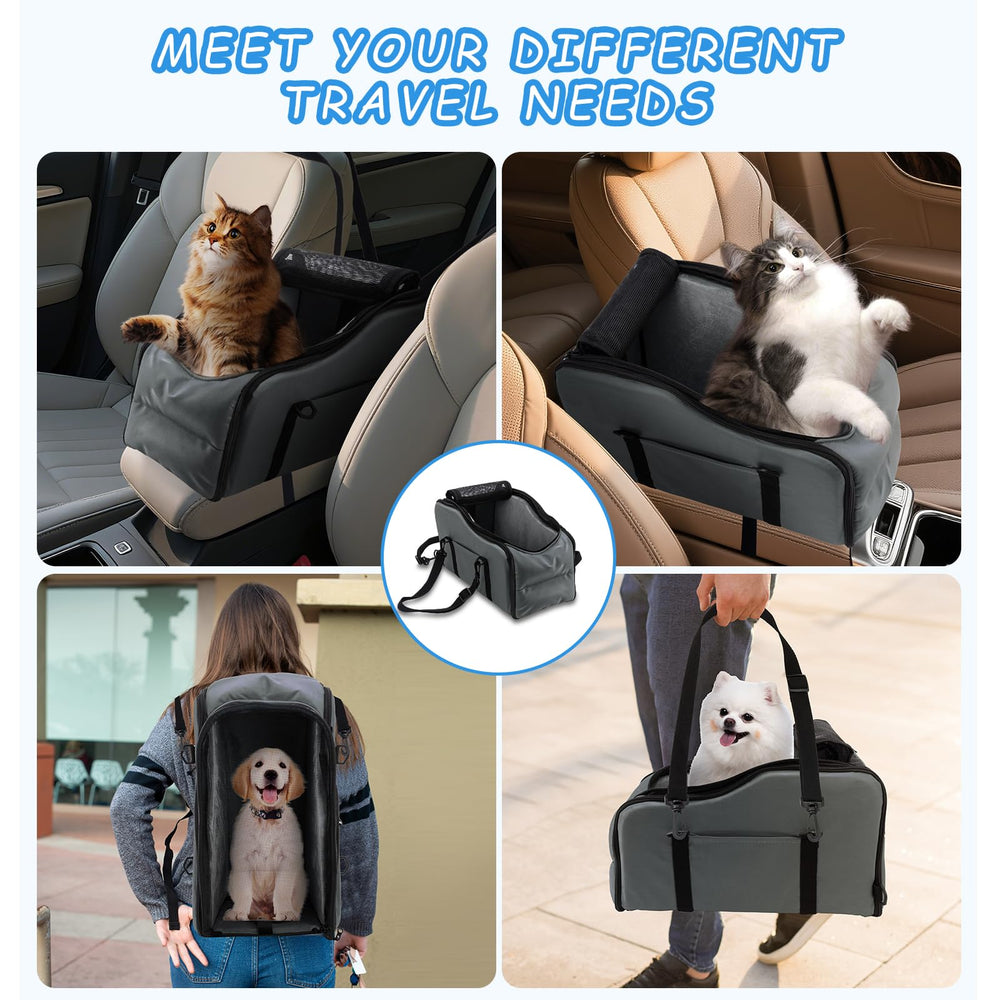 Center Console Dog Seat elastic bottom straps for flexible mounting