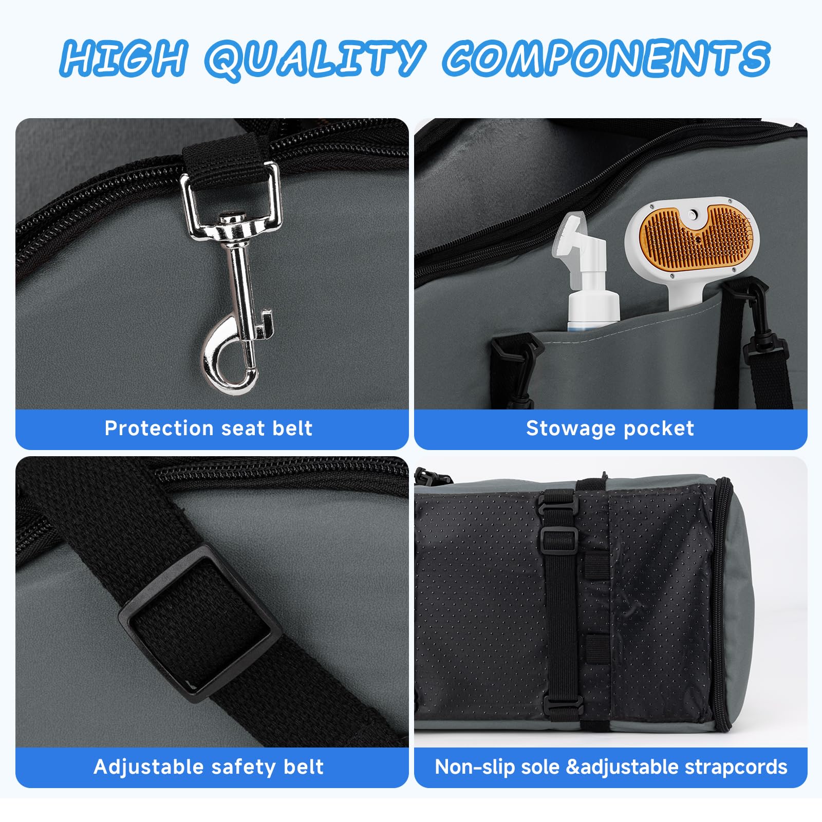 Center Console Dog Seat mesh-top carrier enabling breathable travel