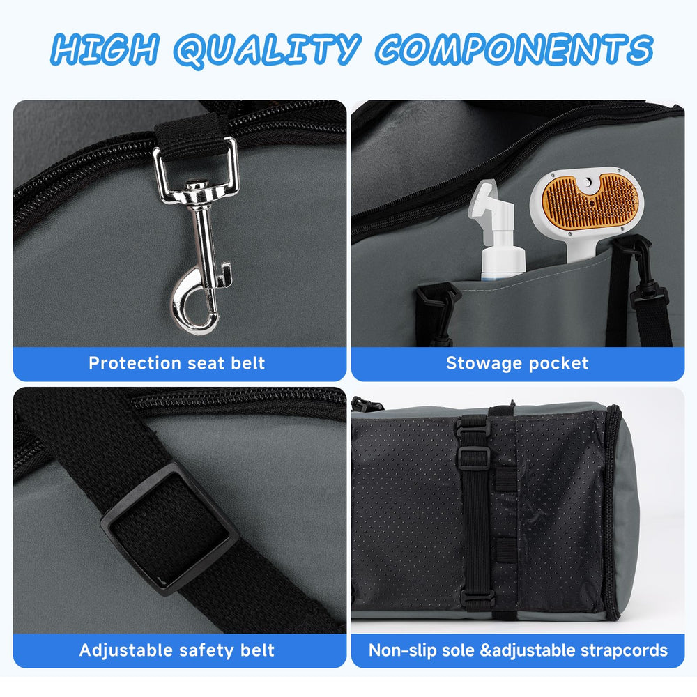Center Console Dog Seat mesh-top carrier enabling breathable travel
