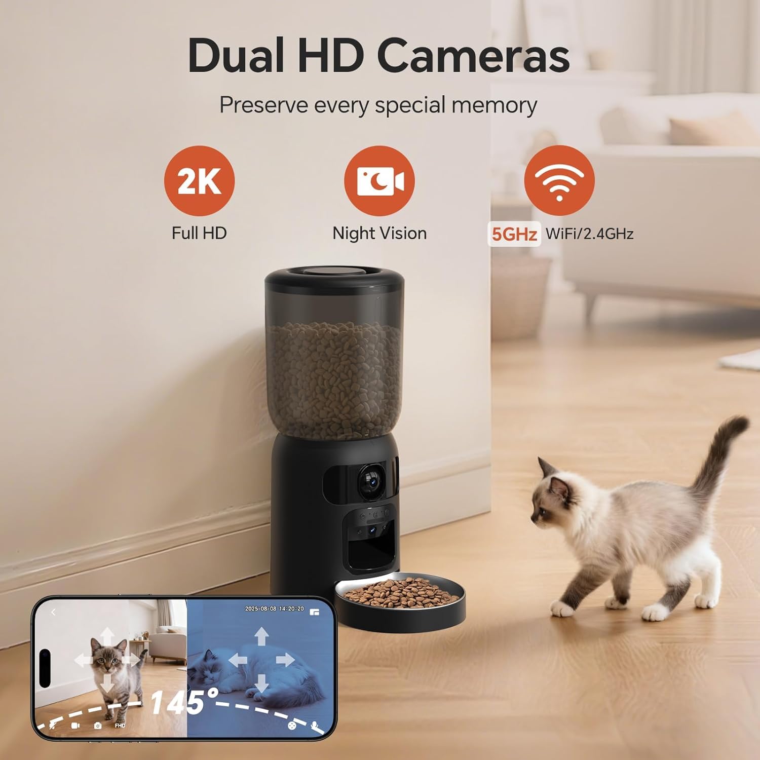 Centvicam feeder camera offers 180-degree view for full room monitoring