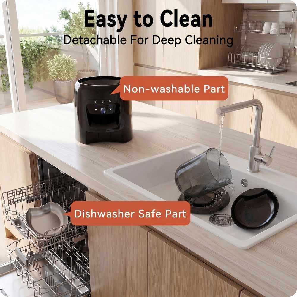 Centvicam removable tank and stainless bowl for thorough cleaning.