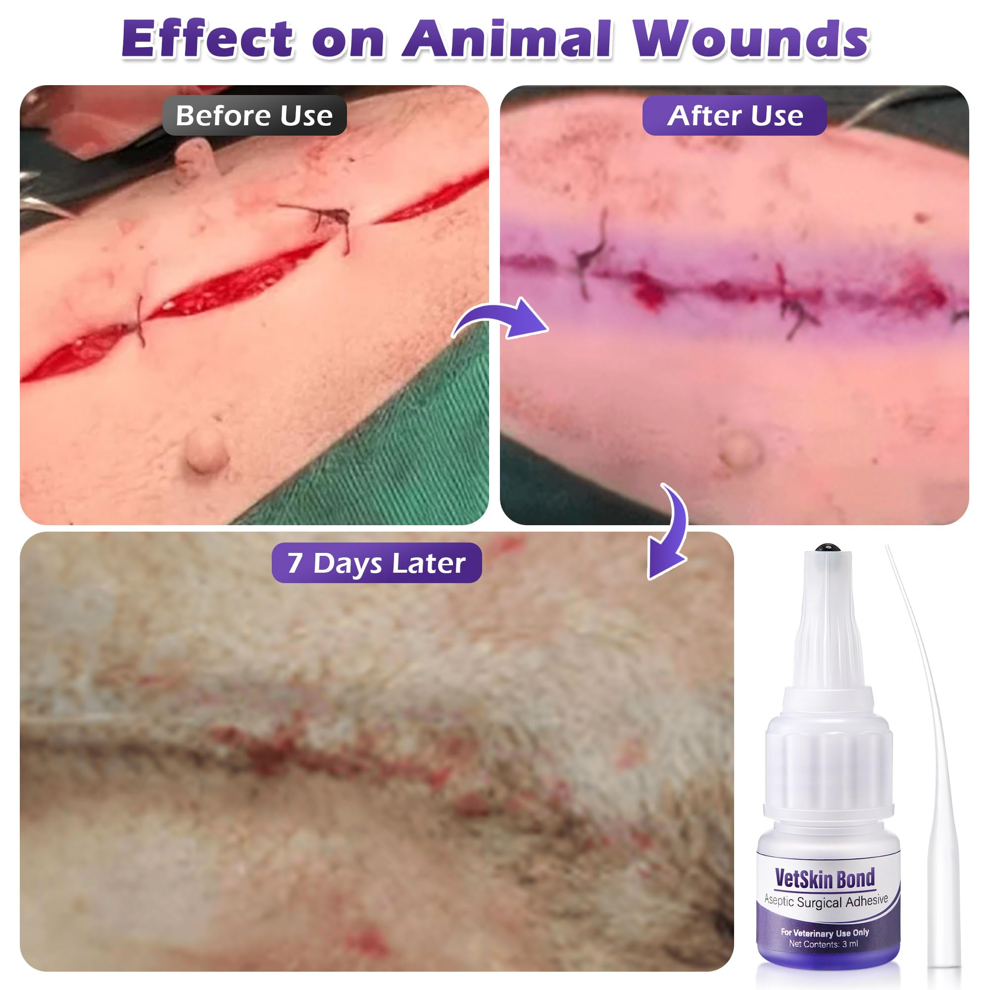 Ceoighe visible blue coverage aids complete wound treatment.