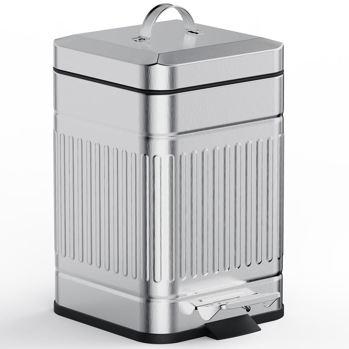 CEROELDA 5L pedal trash can with lid for hands-free disposal.