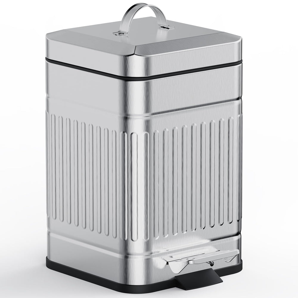 CEROELDA 5L pedal trash can with lid for hands-free disposal.