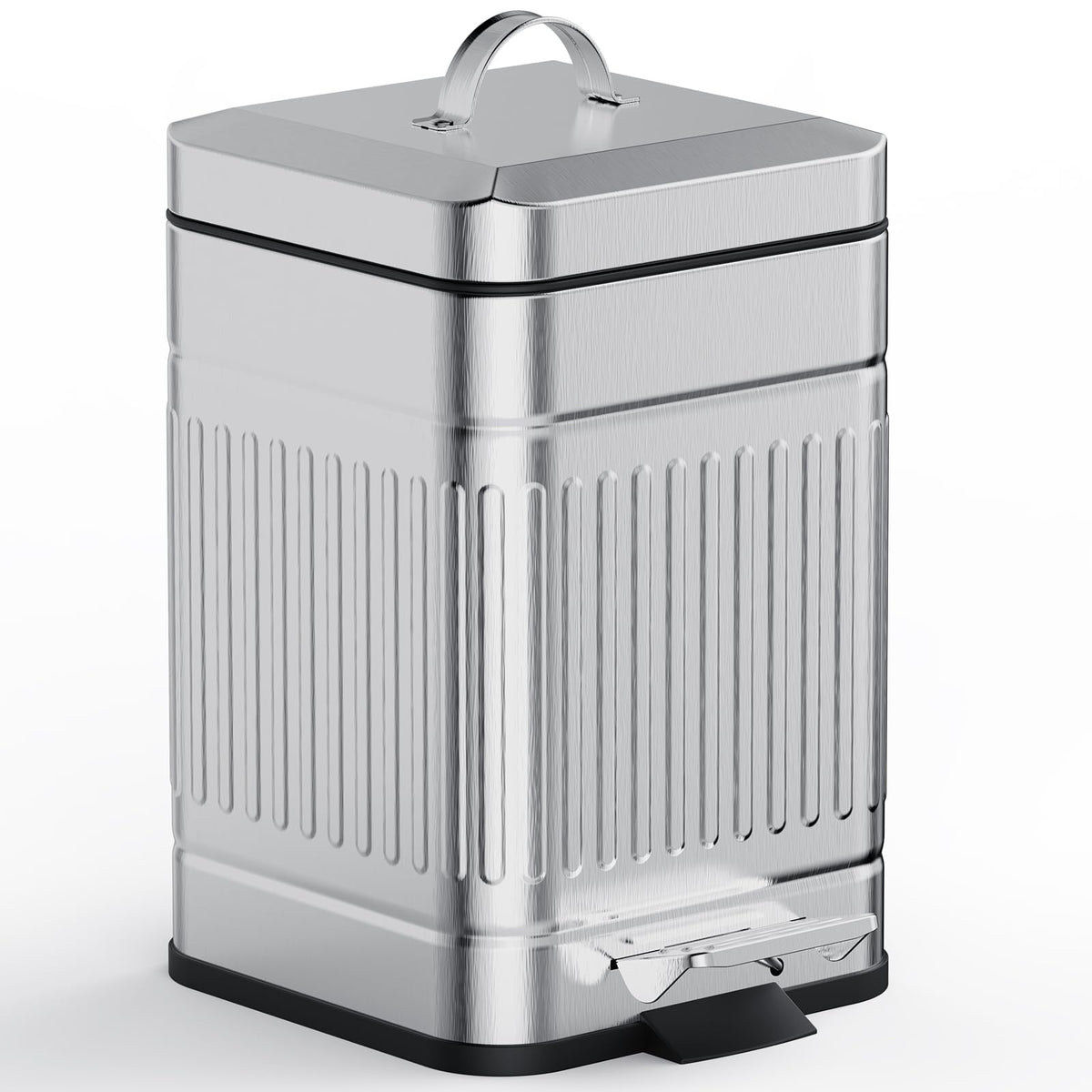 CEROELDA 5L pedal trash can with lid for hands-free disposal.