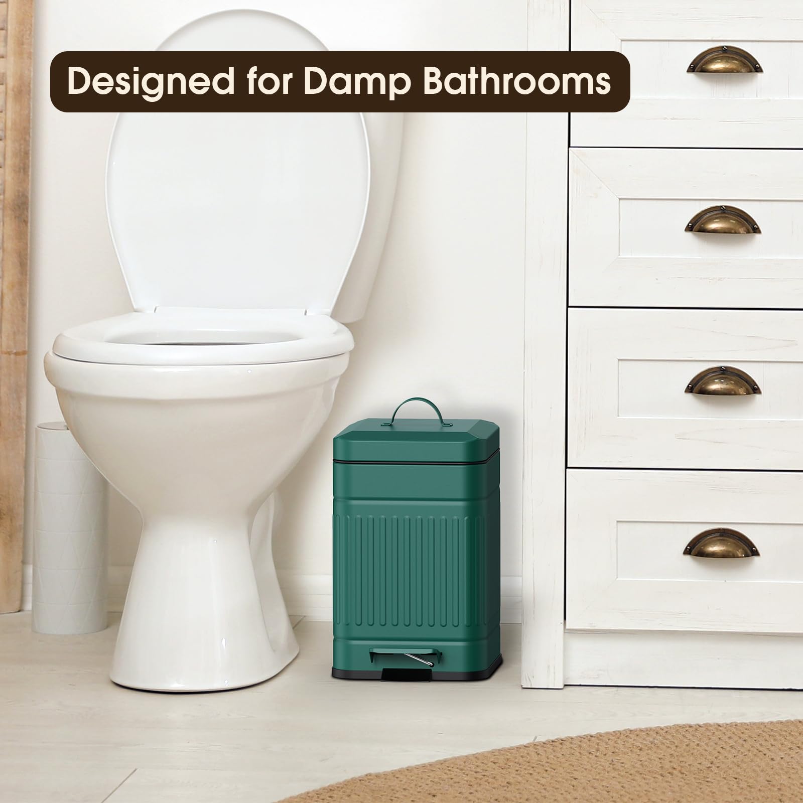 CEROELDA compact 5L trash can suits bathrooms, bedrooms, and offices