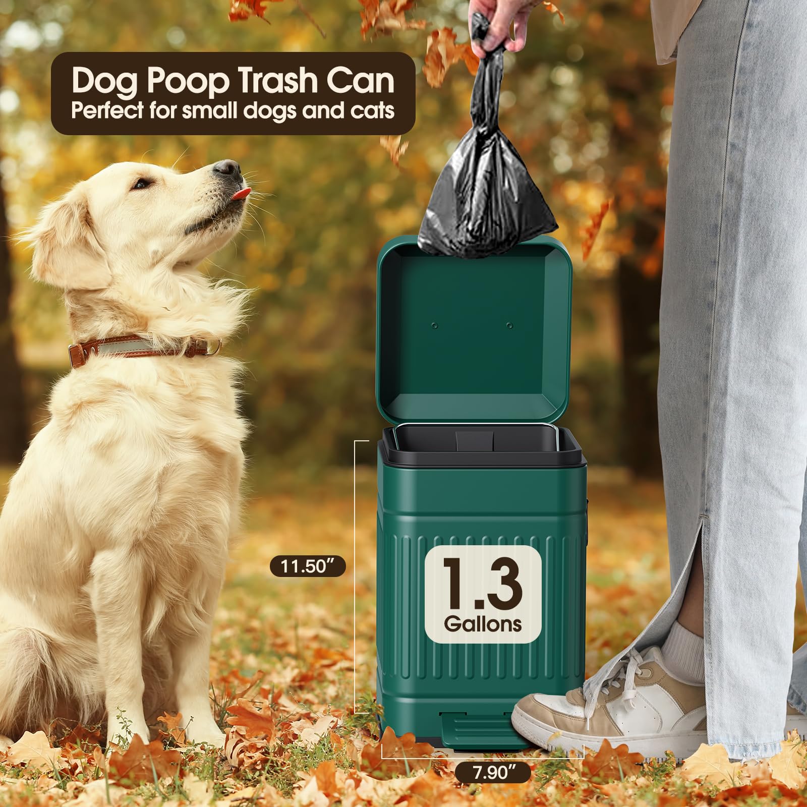 CEROELDA retro metal waste bin features farmhouse style and durability