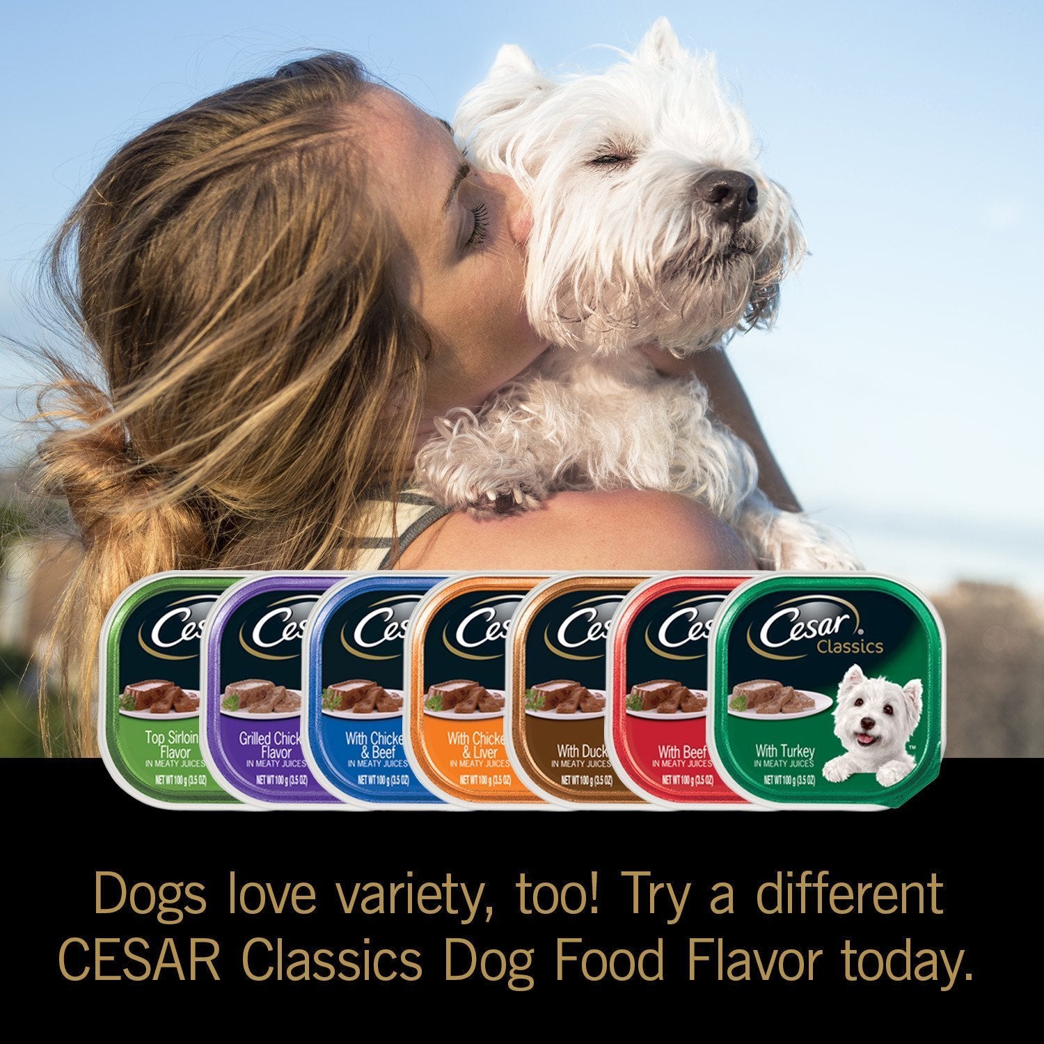Cesar loaf in sauce tray with easy-peel seal for quick serving.