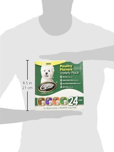 Cesar as a topper or meal for adult dogs' variety.