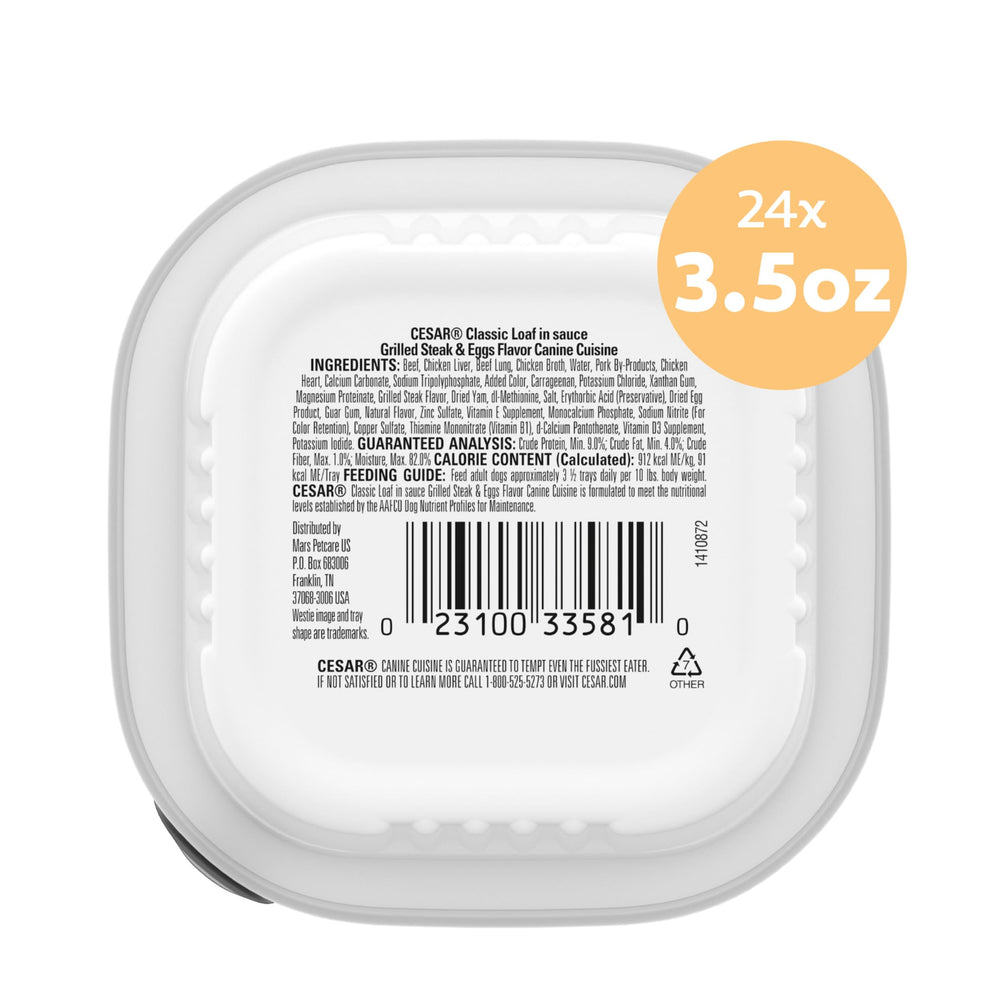 Cesar Classic Loaf in Sauce 24-count pack in a tray pack