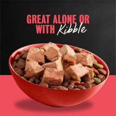Ingredient list emphasizing real beef as the top ingredient for protein